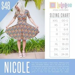 LuLaRoe Dresses - Lularoe Small NEW STYLE Nicole Dress LuLaRoe Dresses - Lularoe Small NEW STYLE Nicole Dress